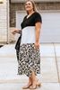 Picture of CURVY GIRL V NECK LEOPARD PRINT DRESS